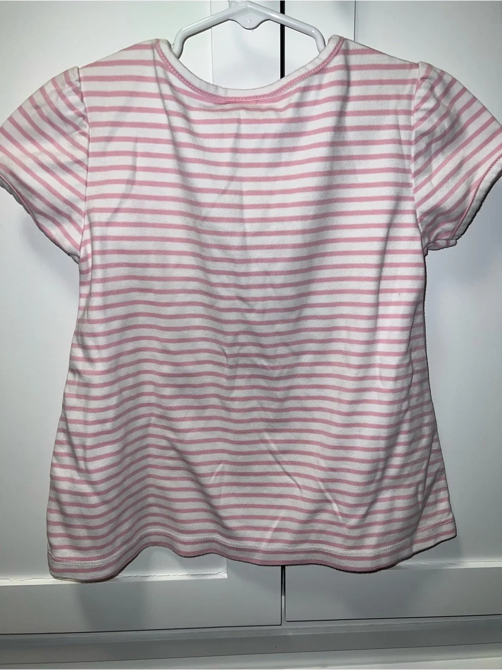 Stitchy Fish Girls Pink Striped Golf Cart Top & and pink leggings